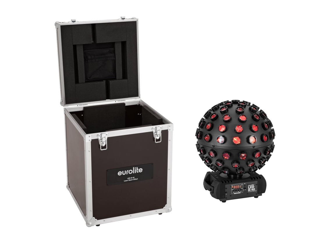 EUROLITE Set LED B-40 HCL Beam Effect MK2 bk + Étui