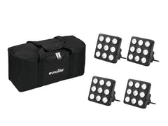 EUROLITE Set 4x LED Party Panel RGB+UV + Sac souple