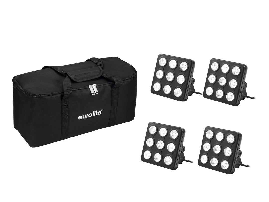 EUROLITE Set 4x LED Party Panel RGB+UV + Sac souple