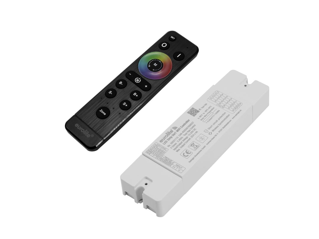 Ensemble de ruban LED EUROLITE 5in1 avec contrôleur WiFi + télécommande de zone