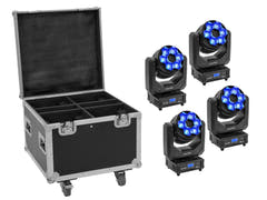 EUROLITE Set 4x LED TMH-H240 Beam/Wash/Flower Effect + étui