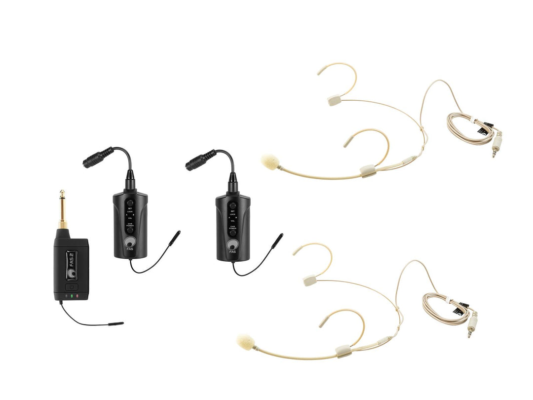 OMNITRONIC Set FAS TWO + 2x BP + 2x casque 660-690Mhz