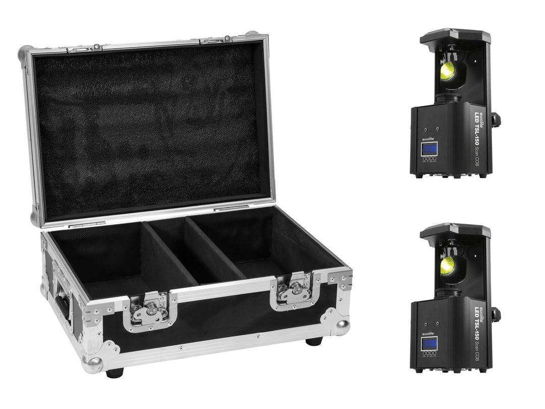 EUROLITE Ensemble 2x LED TSL-150 Scan COB + Étui