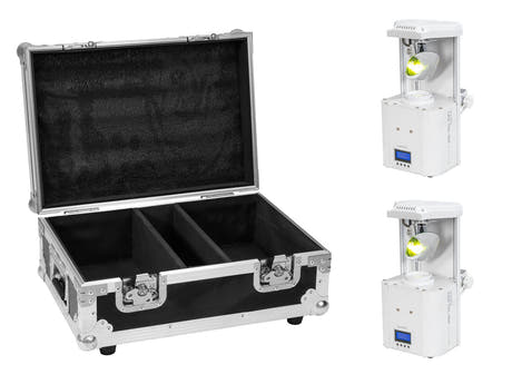 EUROLITE Set 2x LED TSL-350 Scan COB blanc + étui