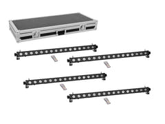 Ensemble EUROLITE 4x LED PIX-16 QCL Bar + étui