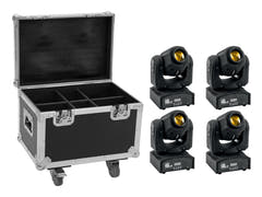 EUROLITE Set 4x LED TMH-17 Spot + valise à roulettes