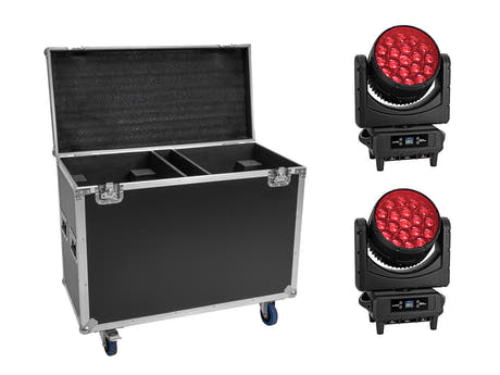 EUROLITE Set 2x LED IP TMH-H760 + Case à roulettes