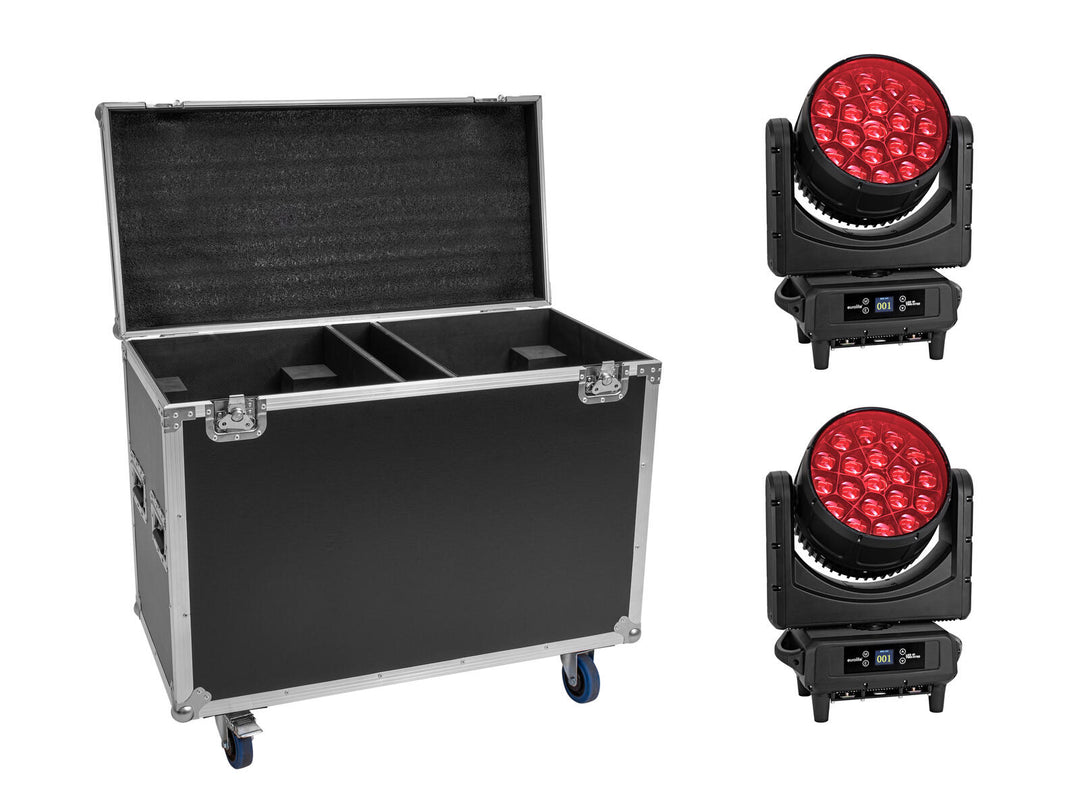 EUROLITE Set 2x LED IP TMH-H760 + Case à roulettes
