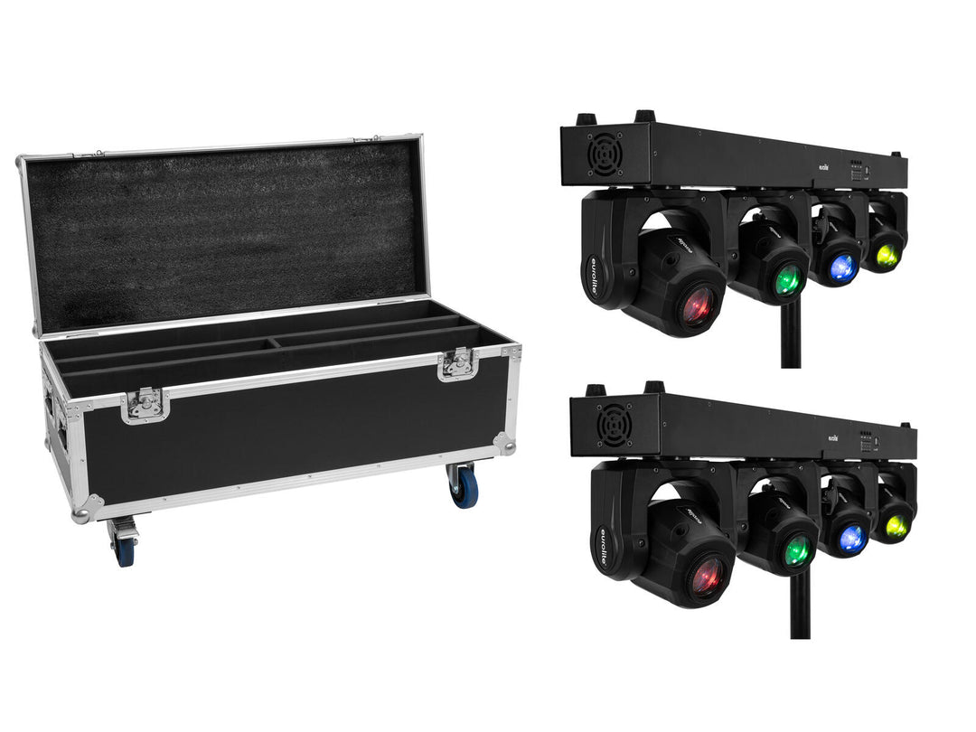 EUROLITE Set 2x LED TMH Bar S120 + Case à roulettes