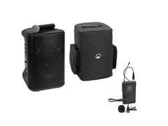 OMNITRONIC Set PORTY-8A Drahtlos-PA-System + émetteur Bodypack incl. microphone Lavalier + Soft Bag