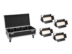 EUROLITE Set 4x LED PLL-576 CW/WW Panneau + Case à roulettes