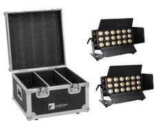 EUROLITE Ensemble 2x LED CLS-18 QCL RGB/WW 18x7W + Flightcase