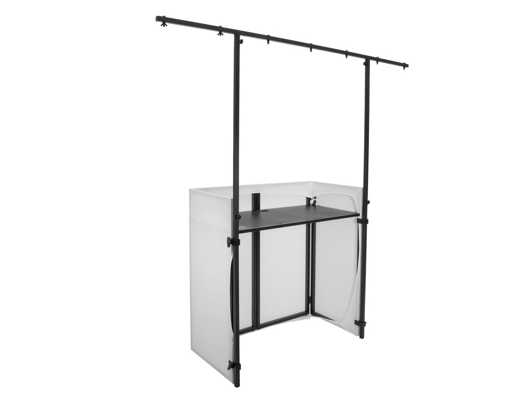 OMNITRONIC Ensemble Compact Mobile DJ Stand avec housse + cadre d’extension