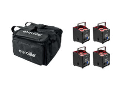 EUROLITE Set 4x AKKU UP-4 QCL Spot QuickDMX MK2 + sac souple