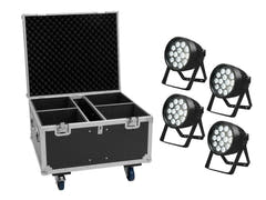 Ensemble EUROLITE 4x LED IP PAR 14x10W HCL + Flightcase
