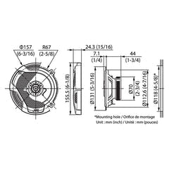 Kit d’enceintes JVC CS-DR522 13 cm 2 voies 260 W peak