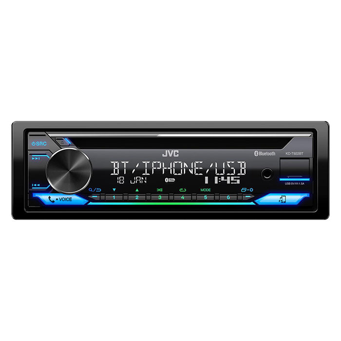 Autoradio JVC KD-T922BT avec lecteur CD/tuner RDS