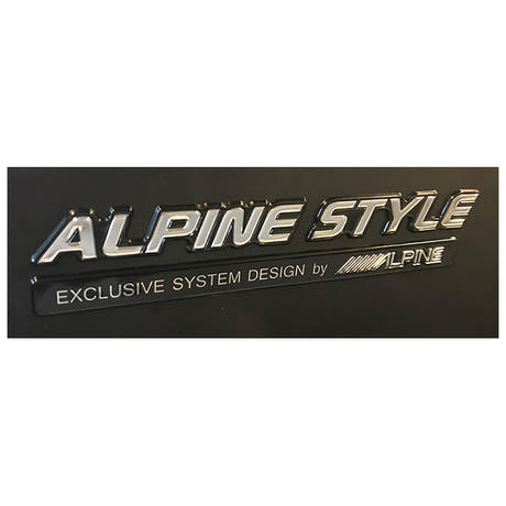 Emblème Alpine Style noir/chrome