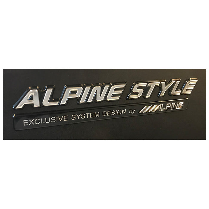 Emblème Alpine Style noir/chrome