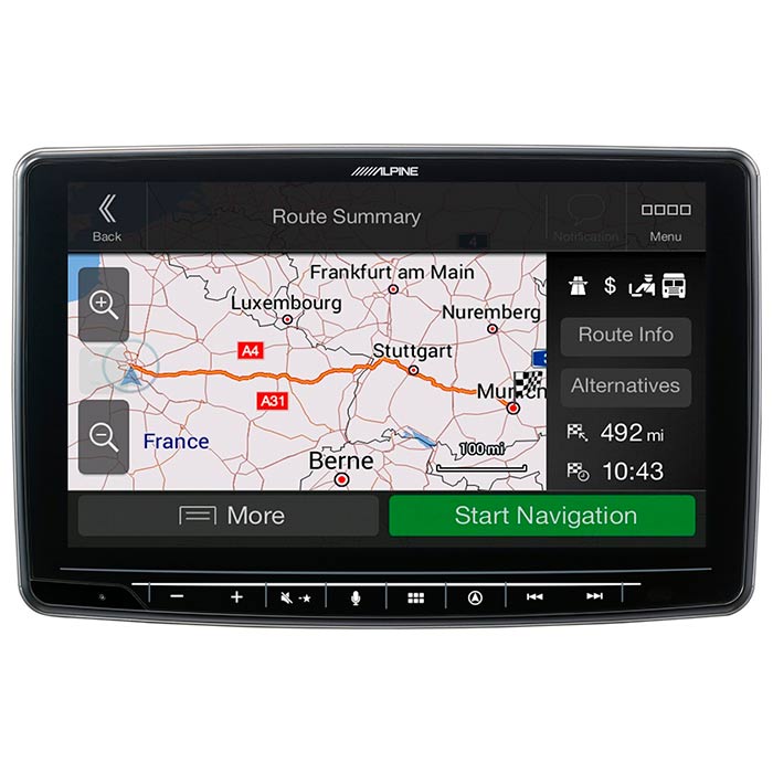 Alpine INE-F904DC Halo9 avec navigation et carte poids lourds