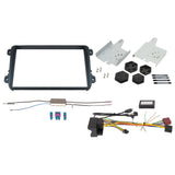 Kit de montage 2-DIN 8" pour VW avec écran blanc