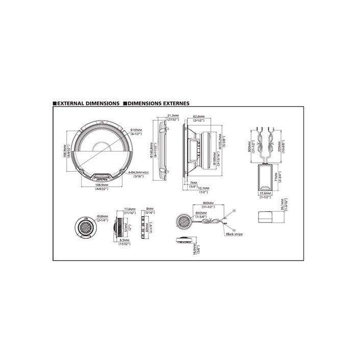 Alpine R2-S65C haut-parleur 16.5CM kit composants 2 voies