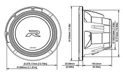 Caisson de basses Alpine R2-W12D4 Type-R 12" 4 Ohm