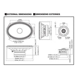Kit d’enceintes composant Alpine S2-S69C 6x9" 2 voies