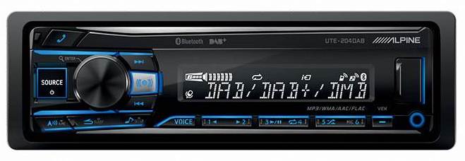 ALPINE UTE-204DAB 1-DIN Autoradio avec Bluetooth et DAB+