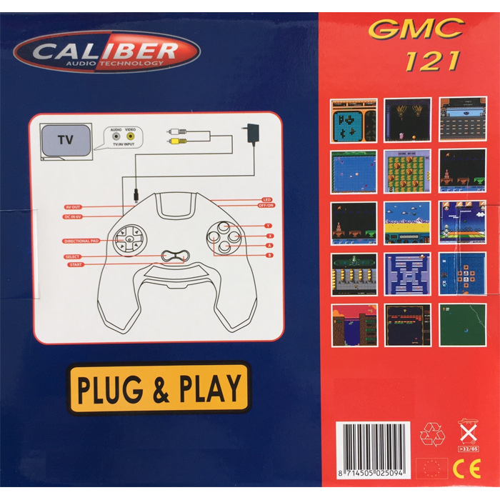 Console de jeux Caliber - 121 jeux inclus
