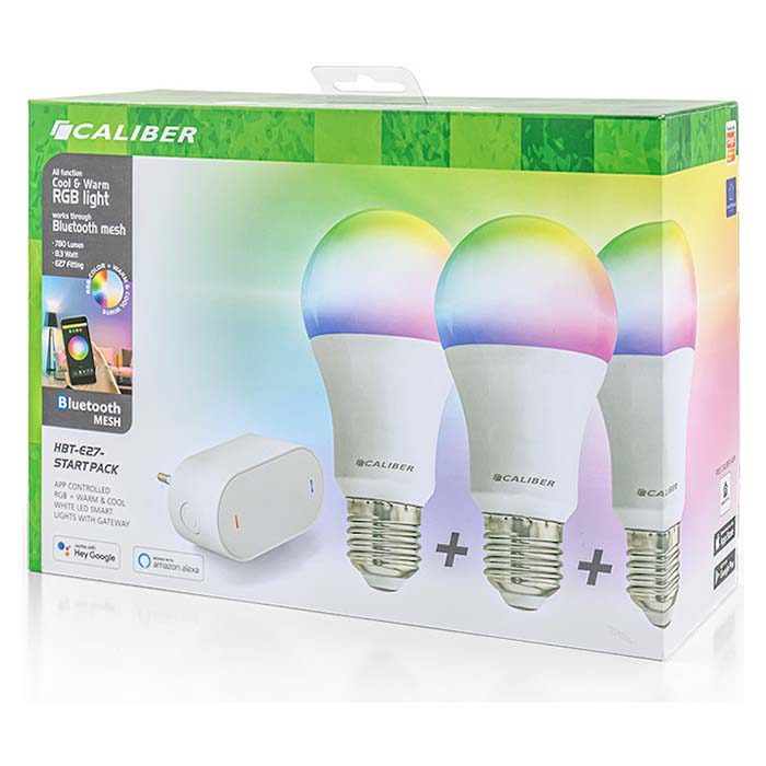 Caliber E27 Smart Home starterpack ampoules LED blanches/multicolores