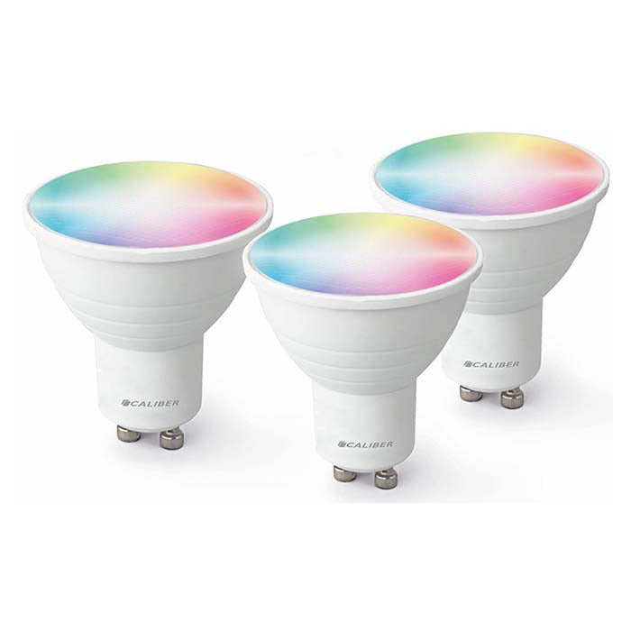 Caliber GU10 Smart Home pack de 3 ampoules LED blanches/multicolores