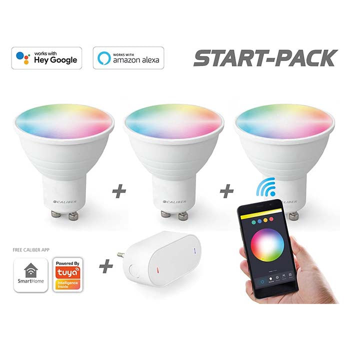 Pack de démarrage Caliber GU10 Smart Home d’ampoules LED