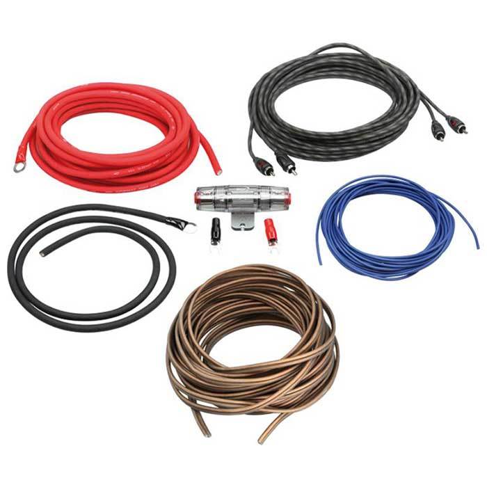Kit de câbles amplificateur de voiture 2 canaux (10mm2)