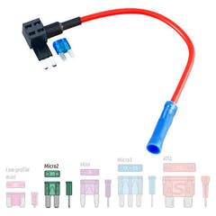 Ampire porte-fusible pour fusible MICRO2 10A (ACZ) - 1 pièce