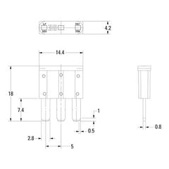 Ampire dérivation pour fusible MICRO3 10A