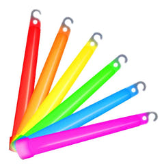 25 stk. Bâtons lumineux 6'' avec corde (Rose)