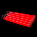 25 stk. Bâtons lumineux 6'' avec corde (Rouge)