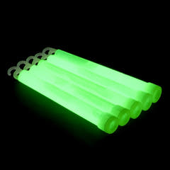 25 pcs. Bâtons lumineux 6'' avec corde (Vert)