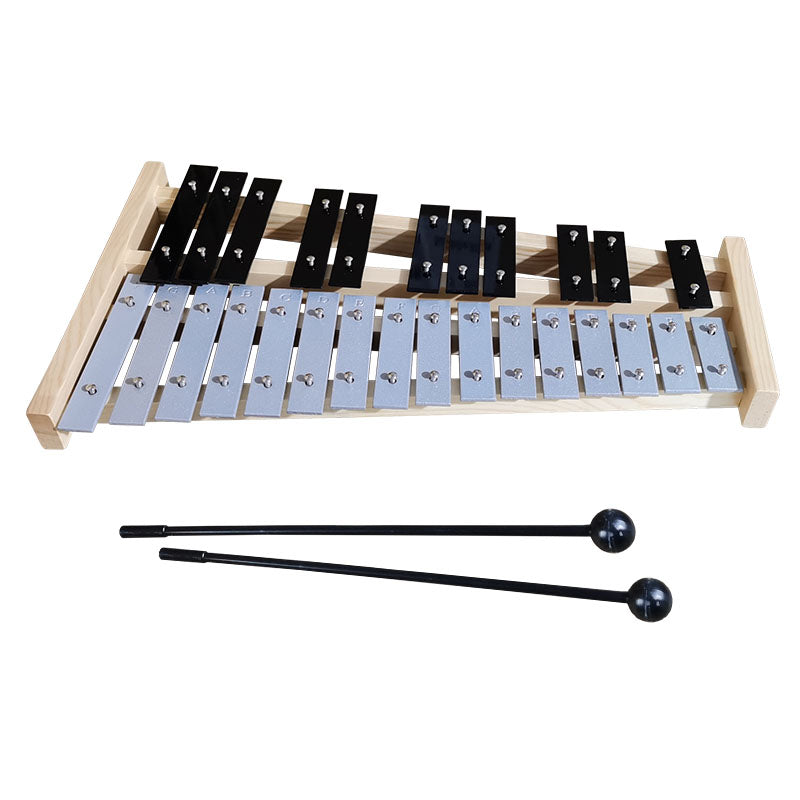 V-TONE DC27 Glockenspiel chromatique pour enfants – 27 notes avec étui et mailloches