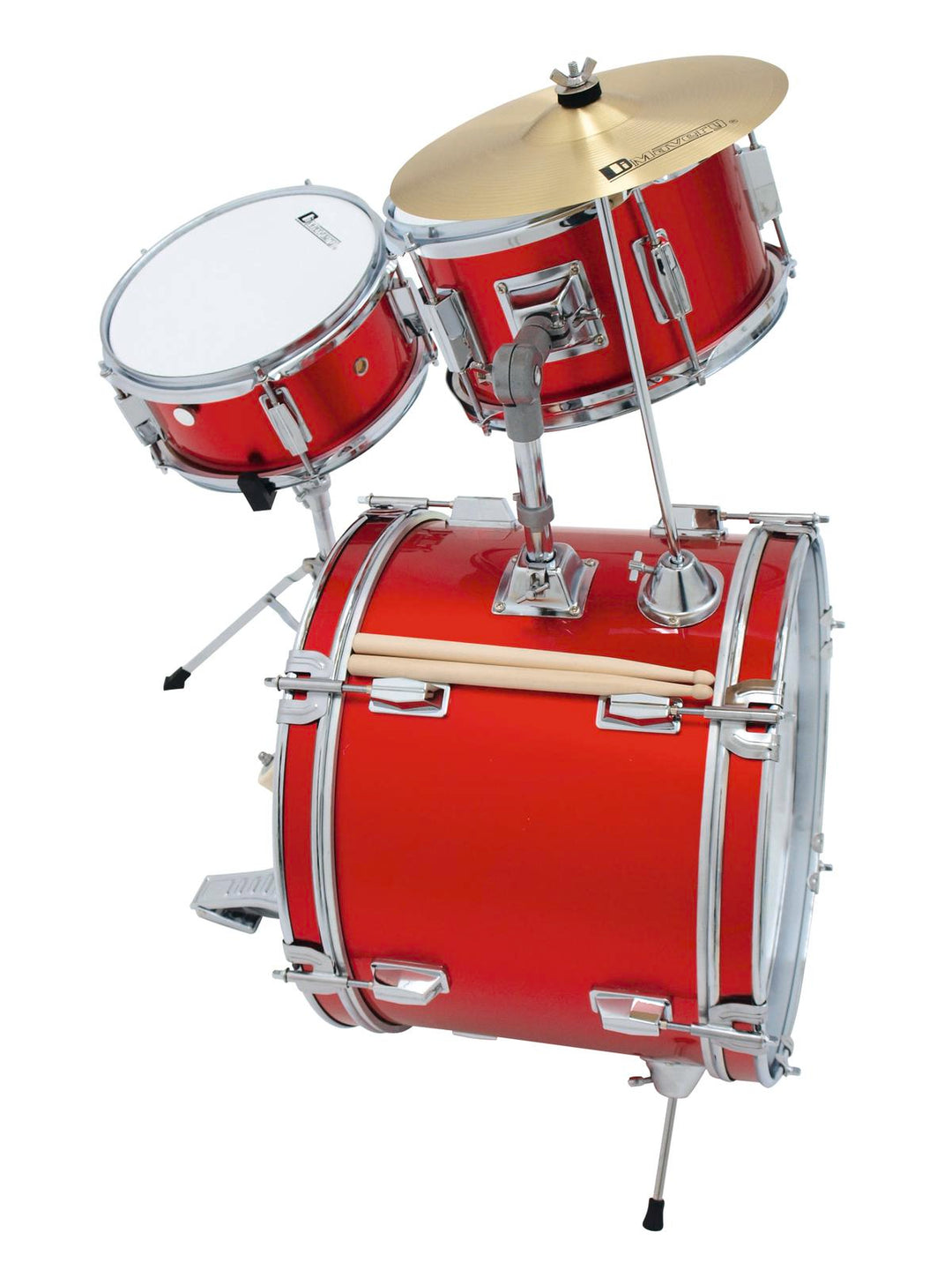 DiMavery JDS-203 Ensemble de batterie pour enfants (Rouge)