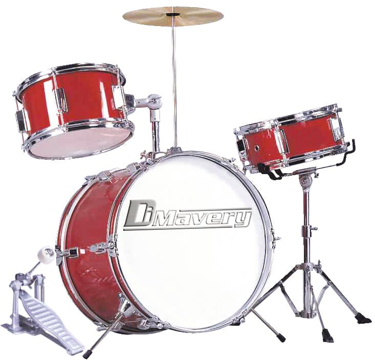 DiMavery JDS-203 Ensemble de batterie pour enfants (Rouge)