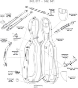 GEWA Cello case Idea Original Carbon 2.9 - Bottom nail, large