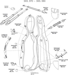 GEWA étui de Violoncelle Idea Original Carbon 2.9 - plaque d’anneau de support