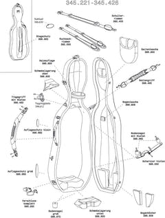 GEWA étui de Violoncelle Idea Original Carbon 2.9 - plaque d’anneau de support