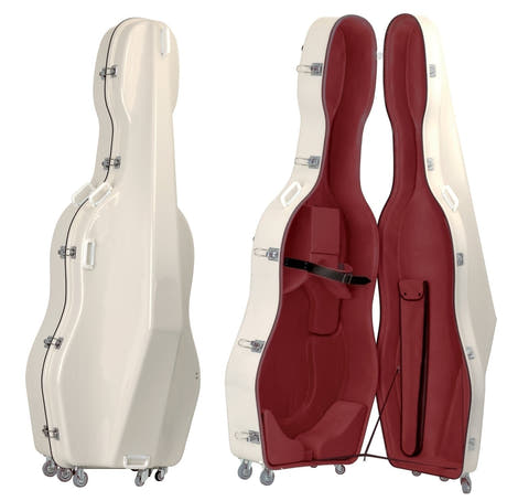 GEWA Idea Mammoth étui de contrebasse, blanc, avec roulettes pivotantes
