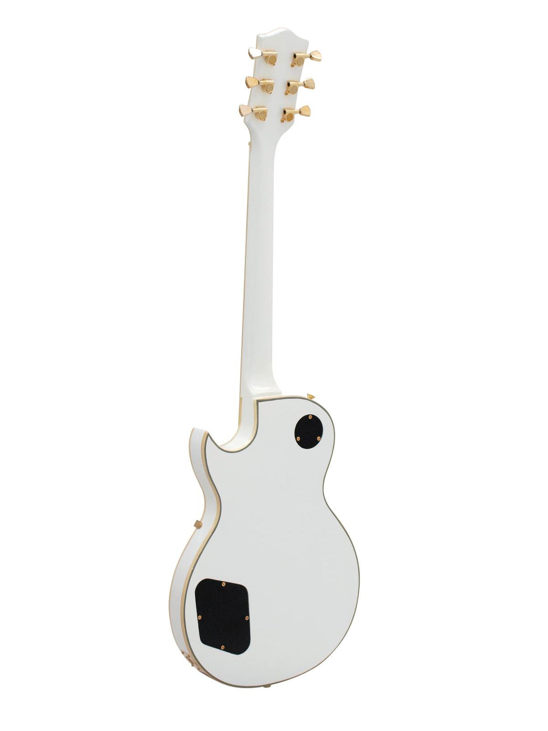DiMavery LP-520 Electric Guitar, White/Gold