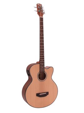 DiMavery AB-455 Acoustic Bass, 5-string, Natural Clock