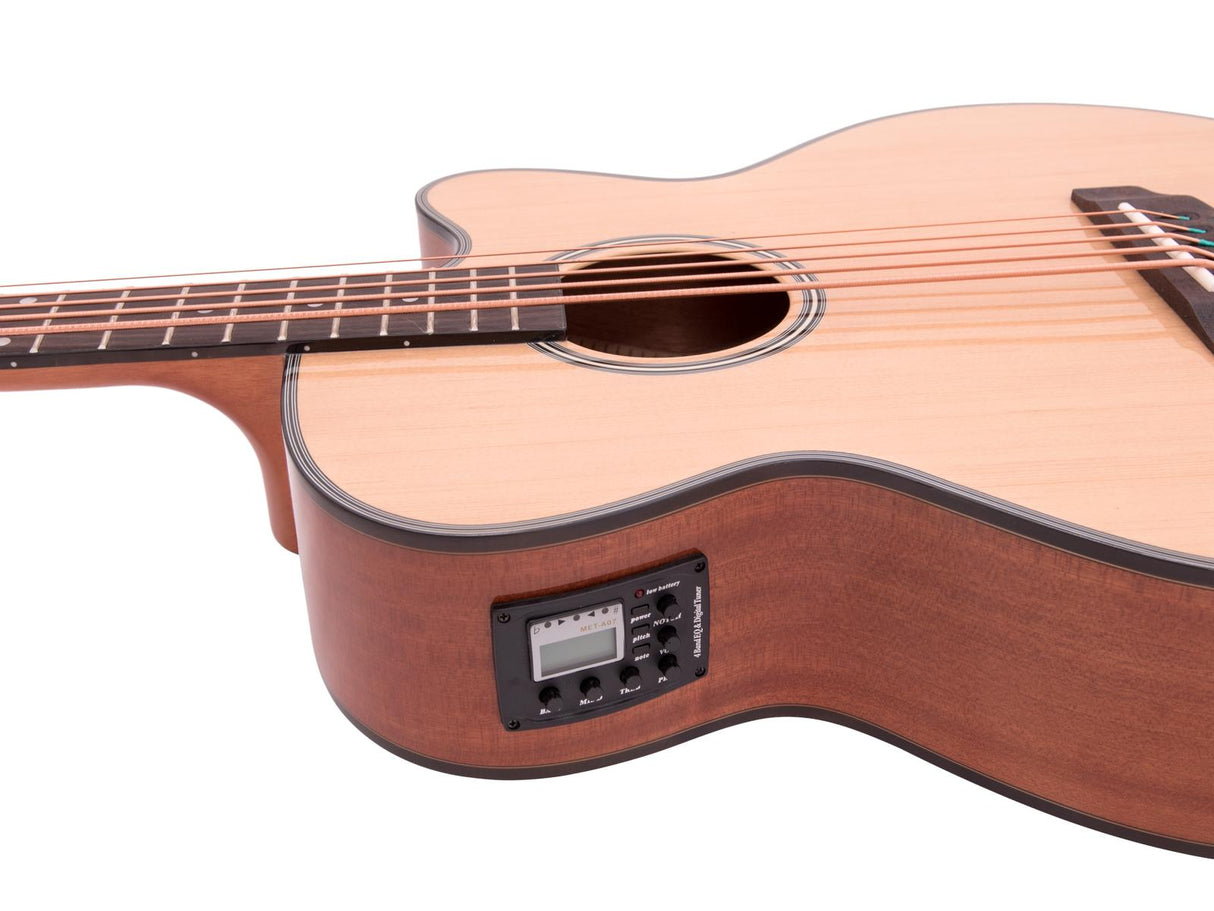 DiMavery AB-455 Acoustic Bass, 5-string, Natural Clock