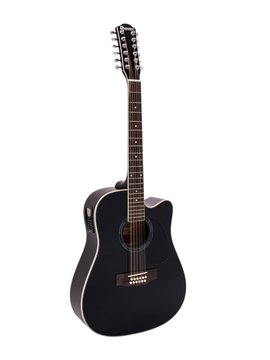 DiMavery DR-612 Guitare Western 12-strenget (Noir)